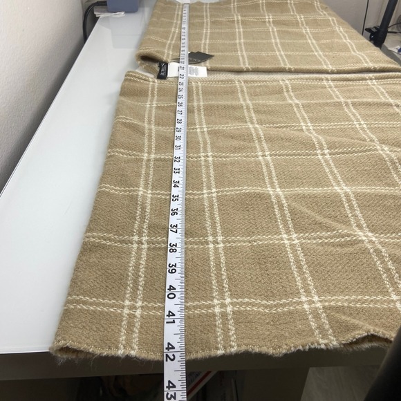 Lauren Ralph Lauren Womens Plaid Wrap Poncho‎ Cape Tan Acrylic One Size NEW - Picture 6 of 8